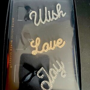 (NEW) LOT includes 3 White House Black Market Christmas Ornaments